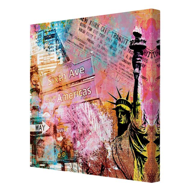 Canvas schilderijen Sixth Avenue New York Collage