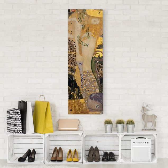 Canvas schilderijen Gustav Klimt - Water Serpents I