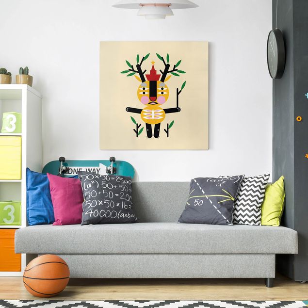 Canvas schilderijen Collage Ethno Monster - Deer