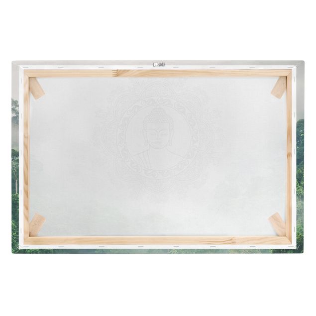 Canvas schilderijen Buddha Mandala In Fog