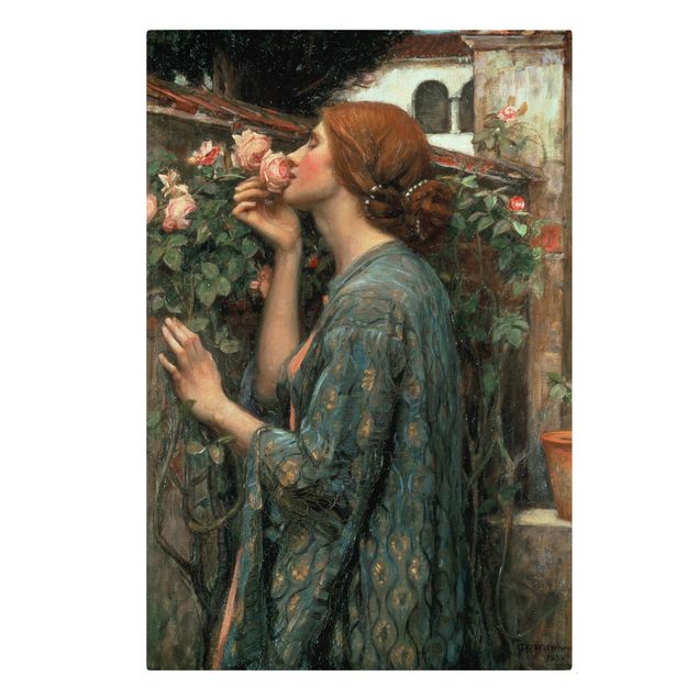 Canvas schilderijen John William Waterhouse - The Soul Of The Rose