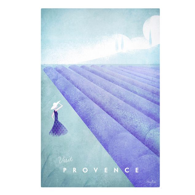 Canvas schilderijen Travel Poster - Provence