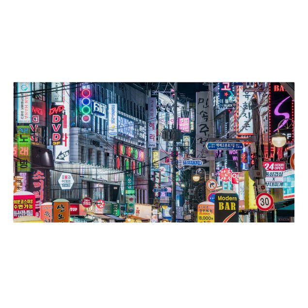 Canvas schilderijen Nightlife Of Seoul