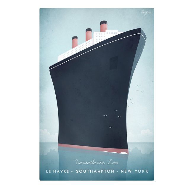 Canvas schilderijen Travel Poster - Cruise Ship
