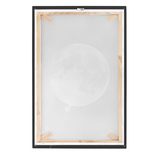 Canvas schilderijen Balloon With Moon