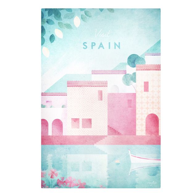 Canvas schilderijen Travel Poster - Spain