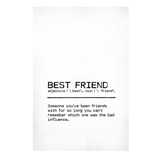 Canvas schilderijen Definition Best Friend