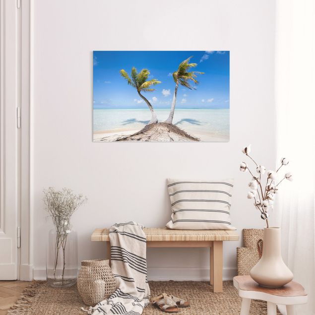Canvas schilderijen Beneath Palm Trees