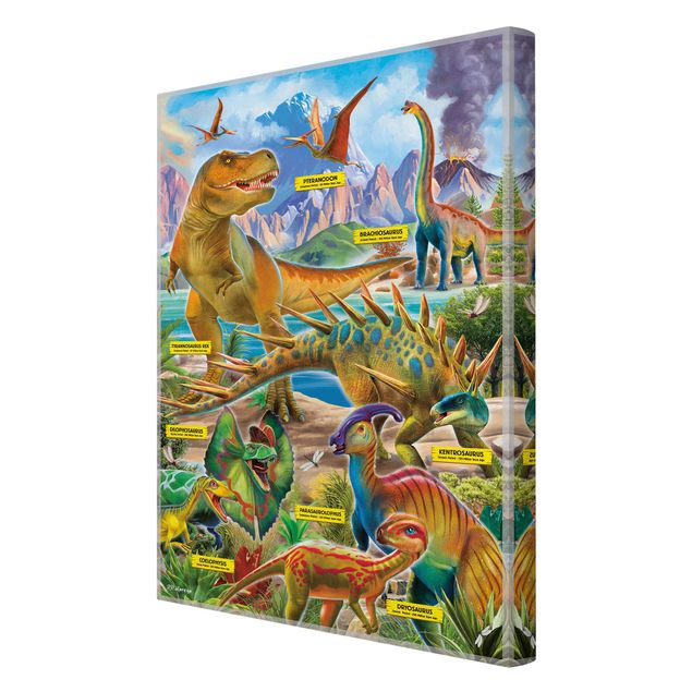 Canvas schilderijen The Dinosaurs Species