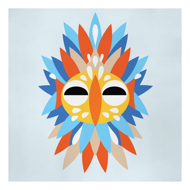 Canvas schilderijen Collage Ethnic Mask - Parrot