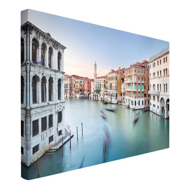 Canvas schilderijen Grand Canal View From The Rialto Bridge Venice