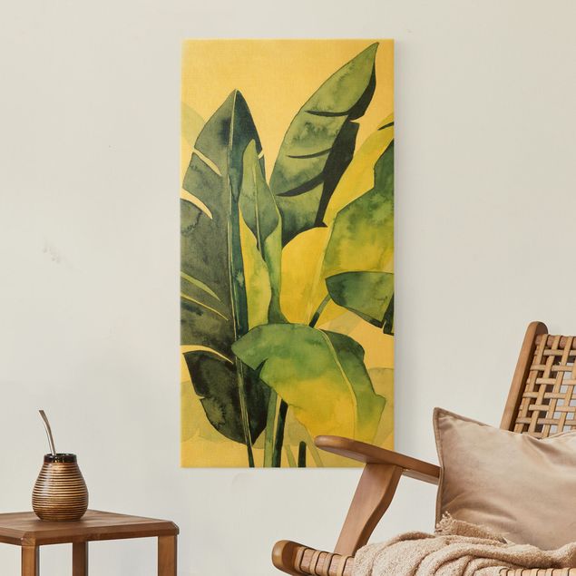 Canvas schilderijen - Goud Tropical Foliage - Banana