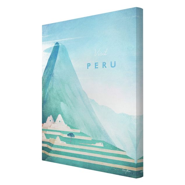 Canvas schilderijen Travel Poster - Peru