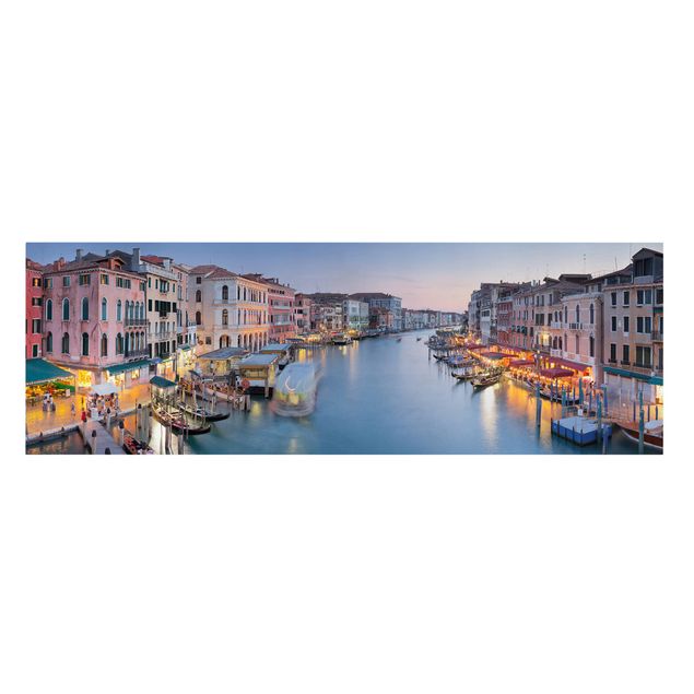 Canvas schilderijen Evening On The Grand Canal In Venice