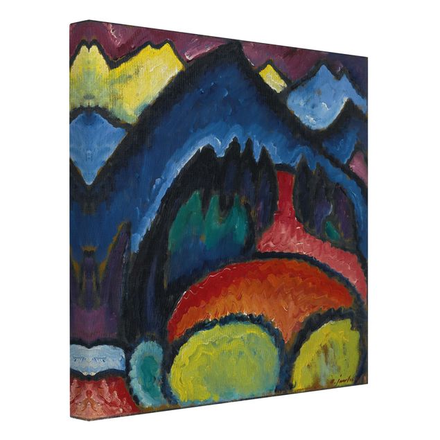Canvas schilderijen Alexej von Jawlensky - Oberstdorf - Mountains