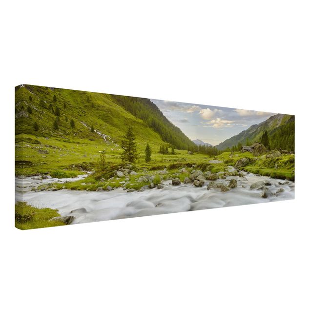 Canvas schilderijen Alpine meadow Tirol