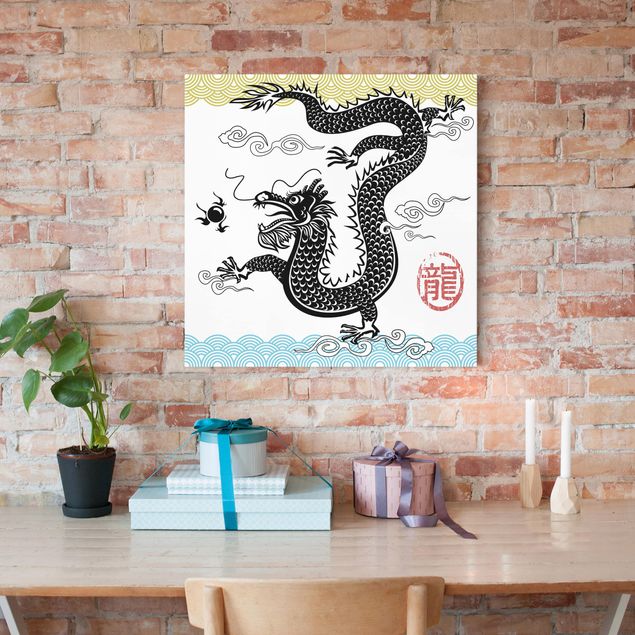 Canvas schilderijen Asian Dragon