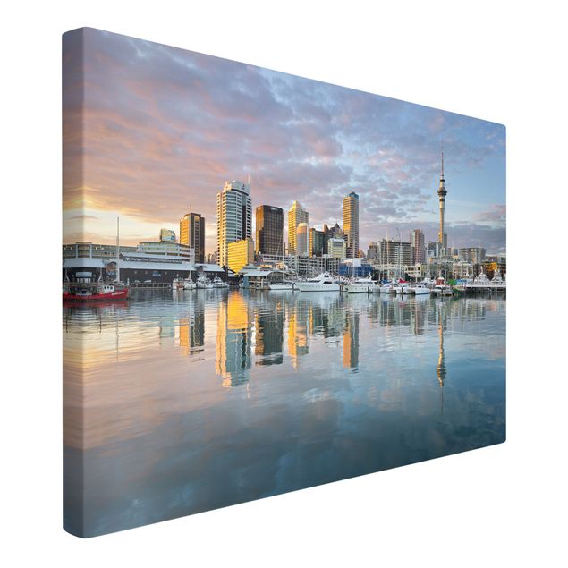 Canvas schilderijen Auckland Skyline Sunset