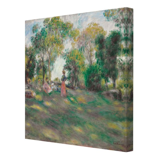Canvas schilderijen Auguste Renoir - Landscape With Figures