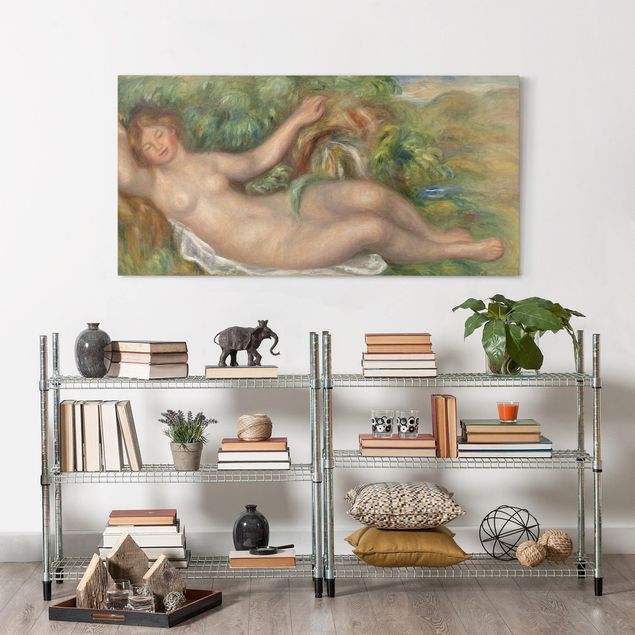 Canvas schilderijen Auguste Renoir - Nude Lying, The Source
