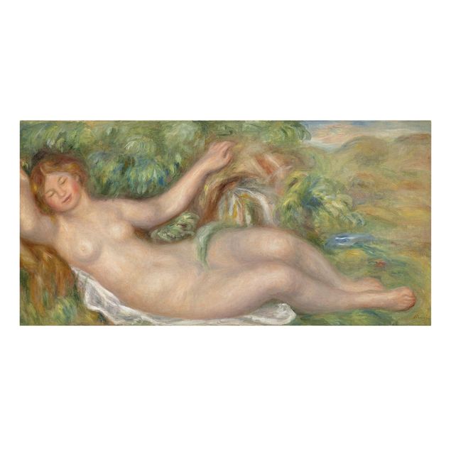 Canvas schilderijen Auguste Renoir - Nude Lying, The Source