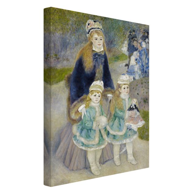 Canvas schilderijen Auguste Renoir - Mother and Children (The Walk)