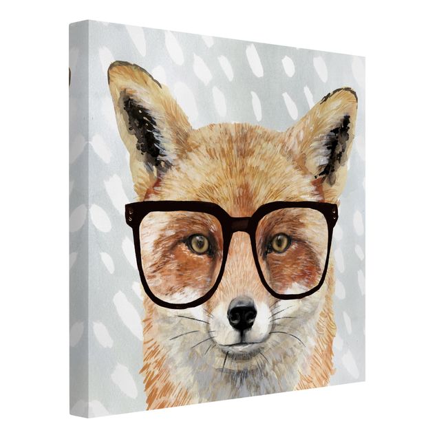 Canvas schilderijen Animals With Glasses - Fox