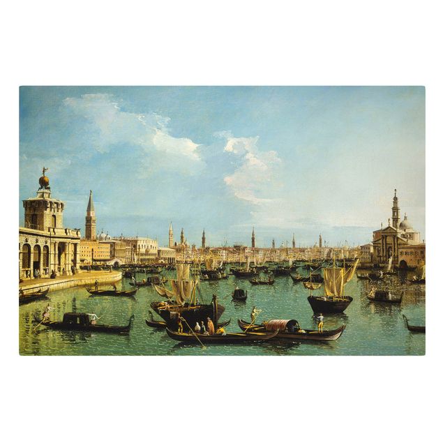 Canvas schilderijen Bernardo Bellotto - Bacino di San Marco, Venedig