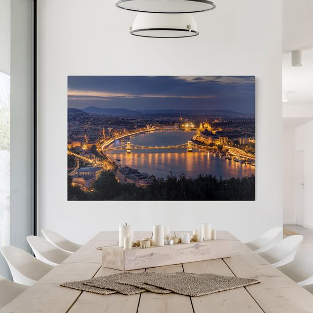Canvas schilderijen View Of Budapest