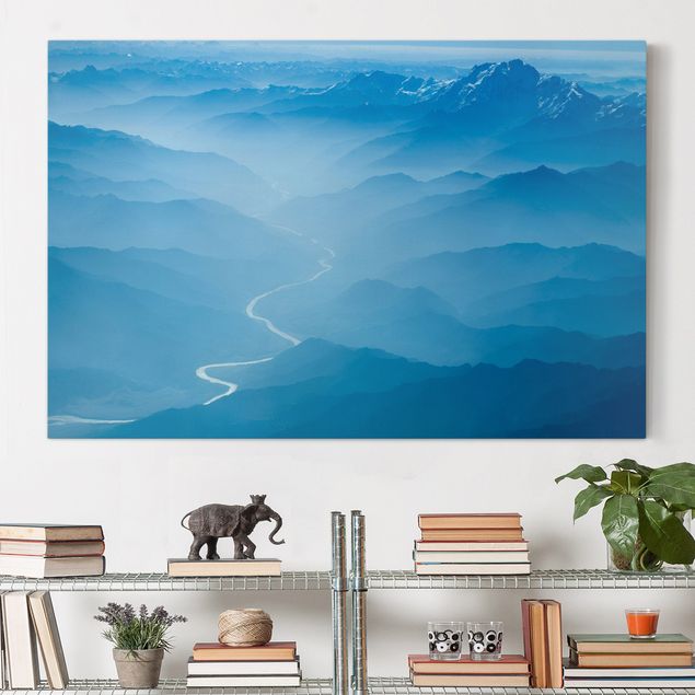 Canvas schilderijen View Over The Himalayas