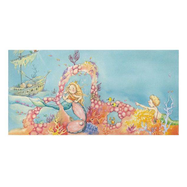 Canvas schilderijen Matilda The Little Mermaid - Bubble The Pirate