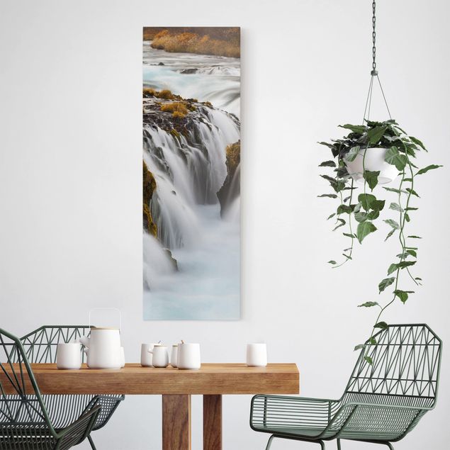 Canvas schilderijen Brúarfoss Waterfall In Iceland