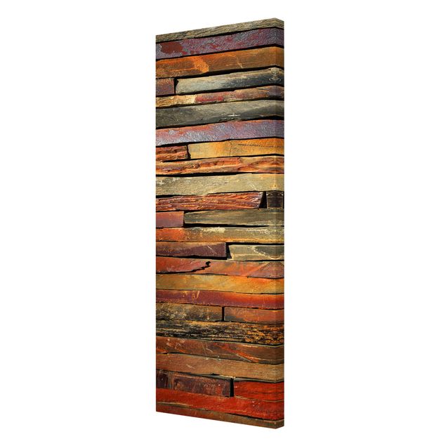 Canvas schilderijen Stack of Planks