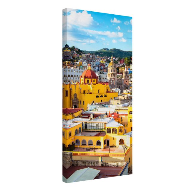 Canvas schilderijen Colourful Houses Guanajuato