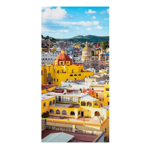 Canvas schilderijen Colourful Houses Guanajuato