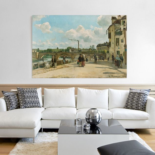 Canvas schilderijen Camille Pissarro - View Of Pontoise