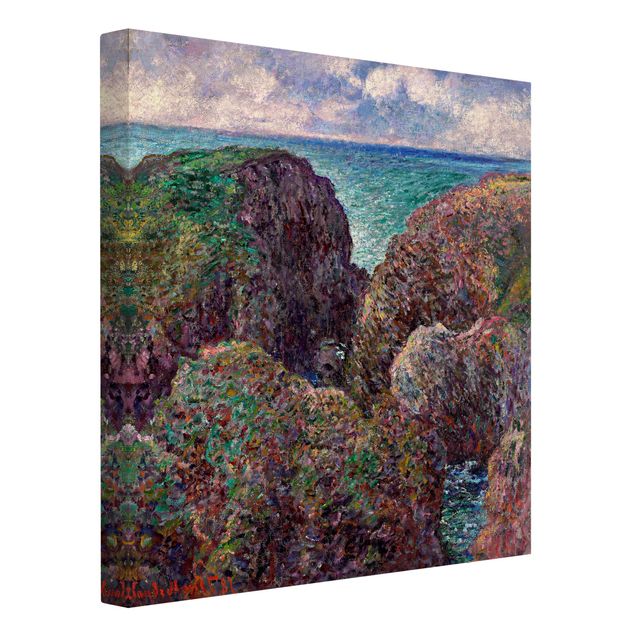 Canvas schilderijen Claude Monet - Group of Rocks at Port-Goulphar
