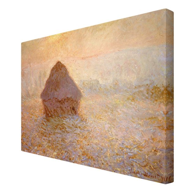 Canvas schilderijen Claude Monet - Haystack In The Mist