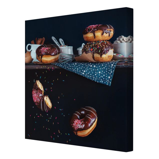 Canvas schilderijen Donuts from the Kitchen Shelf