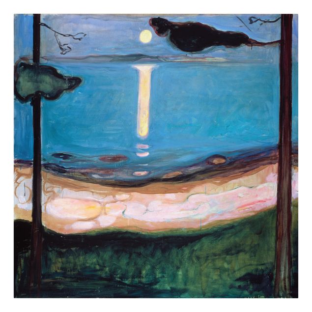 Canvas schilderijen Edvard Munch - Moon Night