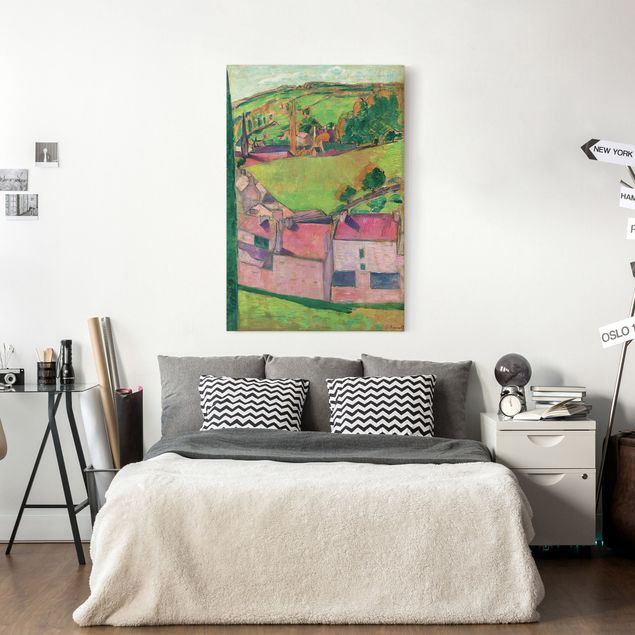 Canvas schilderijen Emile Bernard - View of Pont-Aven (Pont-Aven Landscape)