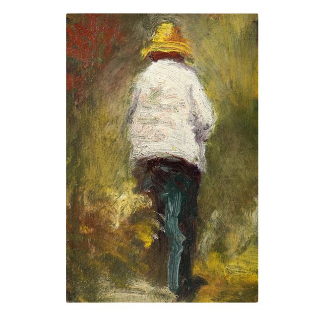 Canvas schilderijen Emile Bernard - Vincent van Gogh turns to his Motive in Asnière