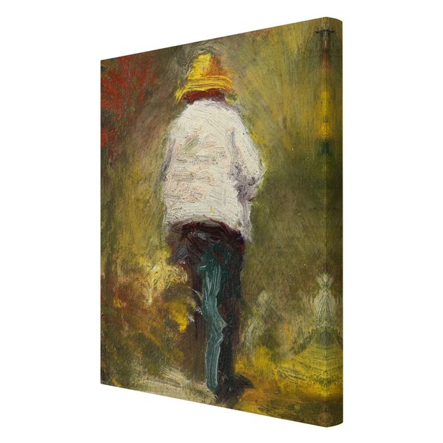 Canvas schilderijen Emile Bernard - Vincent van Gogh turns to his Motive in Asnière