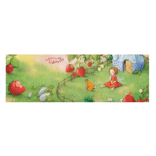 Canvas schilderijen Little Strawberry Strawberry Fairy - In The Garden