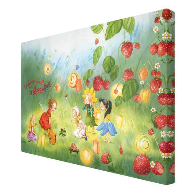 Canvas schilderijen Little Strawberry Strawberry Fairy - Lanterns
