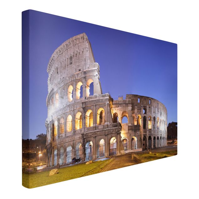 Canvas schilderijen Illuminated Colosseum