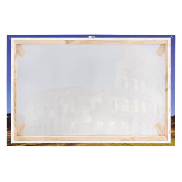 Canvas schilderijen Illuminated Colosseum