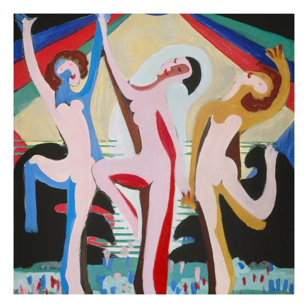 Canvas schilderijen Ernst Ludwig Kirchner - colour Dance