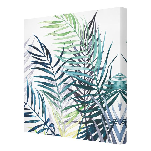 Canvas schilderijen Exotic Foliage - Palme