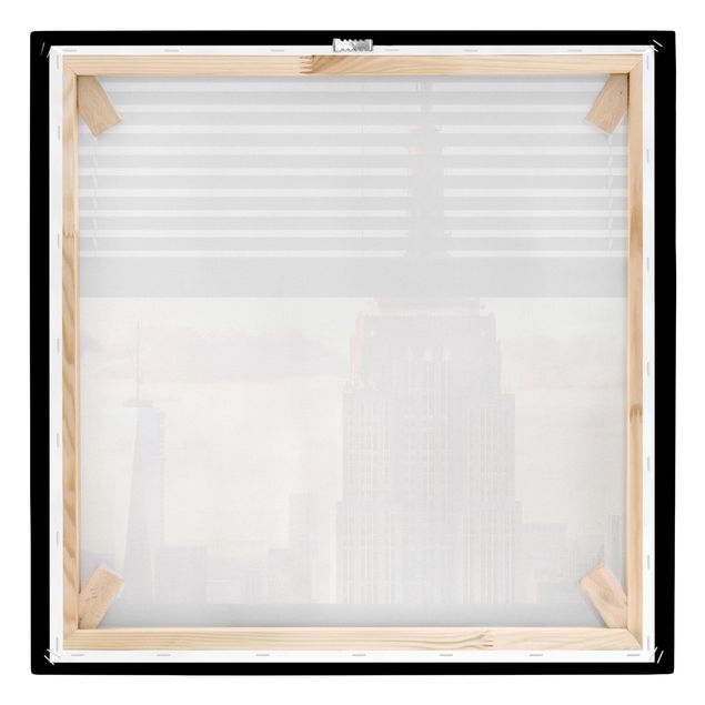 Canvas schilderijen Window View Blind - Empire State Building New York